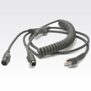 Zebra Keyboard Wedge Cable: Ps 2 Power Port 9Ft. Coiled