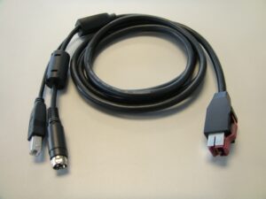 Cable Printer 24v Pusb To Hosiden & Usb b 1.8m Blk