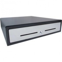 VPOS EC410 Cash Drawer 5 Note 8 Coin 24V Stainless Steel Front Black