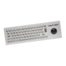 Vandal Proof Keyboard. Stainless Steel. Rubber Mat Switches & Rugged Trackball. 67 Key Layout. USB.-0