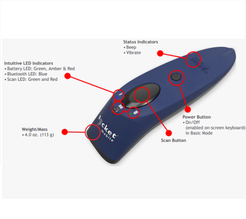 Socket Mobile S700 1D Bluetooth Scanner-32703