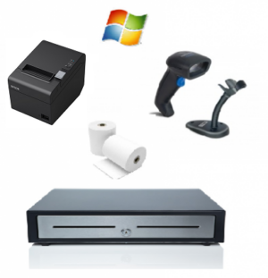 Retail Express Bundle 1 Epson TM-T82 USB Thermal Printer, USB Scanner, Cash Drawer, Paper