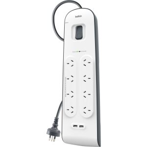 Belkin 8 Outlet With 2M Cord With 2 USB Ports
