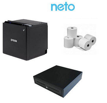 Neto Apple iPad Bundle- Epson TM-M30 Bluetooth Printer, Vpos EC410 Cash Drawer & Paper Rolls