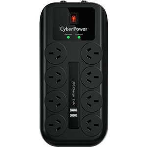 Cyberpower 8-Port Surge Protector With 2USB Ports