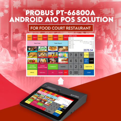 Probus PT-66800A 10.1" True All In One POS System / Android (Inbuilt Software)-30927