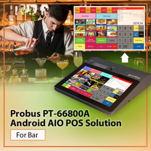 Probus PT-66800A 10.1" True All In One POS System / Android (Inbuilt Software)-30930