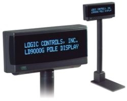 Posiflex Pole Display PD 300 2x20 LCD with Stand & PS USB Black-25584