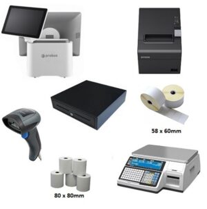 Probus POS Bundle- Terminal, CDU, Printer, Scanner, Scale, Labels, Drawer & Paper Rolls-0