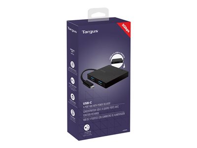 Targus ACH924AU 4 Port USB-C Hub With Power Delivery-27265