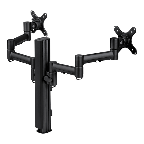 Atdec Systema 460mm Dual Monitor Arm with 400mm Post Black-0