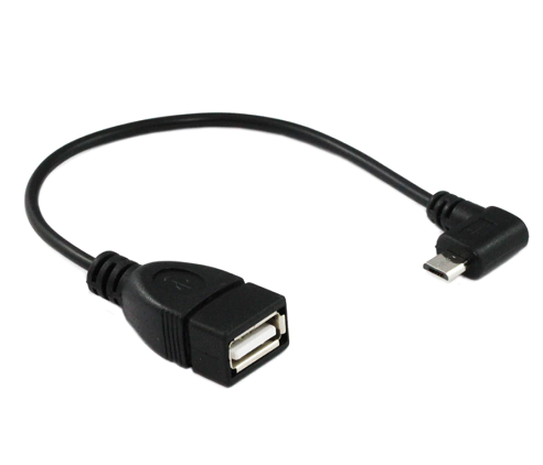 20CM Right Angle Micro USB 2.0 OTG Cable-0