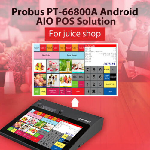 Bundle - Probus PT-66800A Android AIO POS System, Scanner & Drawer (Software Included)-30920