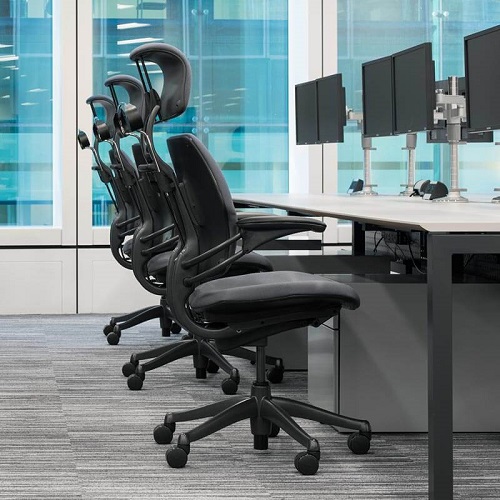 Humanscale Chair Freedom Headrest Arms Oxygen Graphite-31207