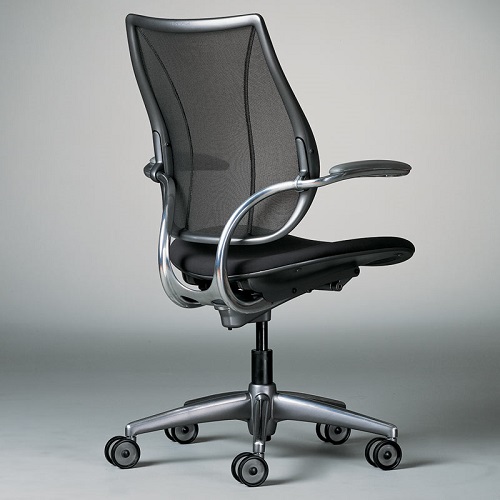 Humanscale Chair Liberty Adjustable Arms Mesh Oxygen Aluminum Black-31206