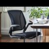 Humanscale World One Chair Adjustable Arms Pinstripe Mesh Black-31270