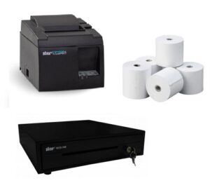 Bundle 5 For Hospitality Industry - Star Micronics Receipt Printer, Cash Drawer, Thermal Paper Rolls Set-0