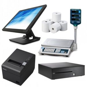POS Bundle For Retail - Element 455 15" POS Terminal, Receipt Printer, Cash Drawer, Weighing Scale & Paper Rolls -0