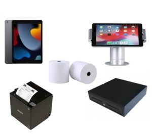 Apple iPad POS Bundle For Retail - Apple IPAD 10.2 Wifi/4G 64GB 9Th, Tablet Stand, Cash Drawer, Receipt Printer, Paper Rolls-0