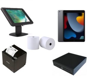 Apple iPad POS Bundle For Retail - Apple IPAD 10.2 WIFI/4G 64GB 9Th, BossTab Stand, Receipt Printer, Cash Drawer, Paper Rolls-0