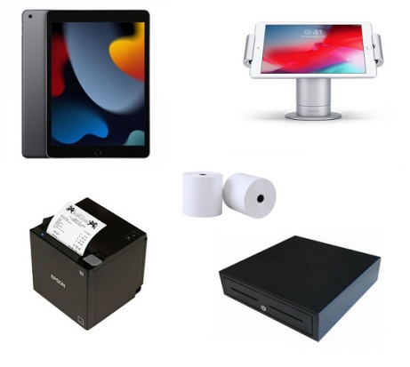 Apple iPad POS Bundle For Retail - Apple iPad 10.2 Tablet, Receipt Printer, Apple iPad 10.2 Tablet Stand, Cash Drawer & Paper Rolls-0