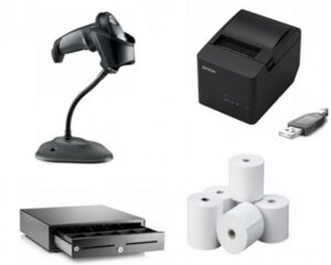 POS Bundle For Retail - Epson TM-T82IIIL Receipt Printer, Barcode Scanner, Cash Drawer & Paper Rolls-0