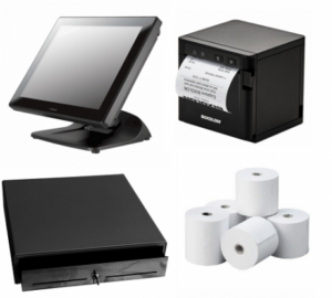 POS Bundle For Retail-Posiflex PS3415 15" POS Terminal,Receipt Printer,Cash Drawer&Paper Rolls-0