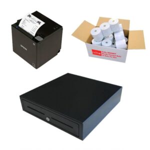 Square POS Hardware Bundle 9- Epson TM-M30 Bluetooth Printer, Cash Drawer, Calibor Thermal Paper Roll-0