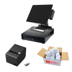 Complete POS Solution for Takeaways - Probus PT-1000J Touch POS Terminal, Receipt Printer, Cash Drawer, Paper Rolls, Probus Software-0