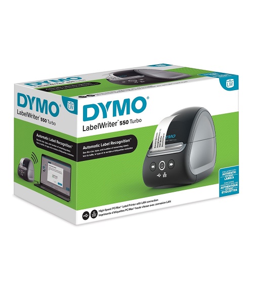 DYMO 550 LabelWriter Turbo Label Printer USB/LAN (Upgraded from LW450)-32615