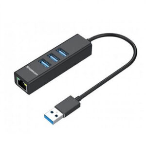Generic Simplecom HUB USB-A To 3X USB-A Adapter Ethernet Black-0