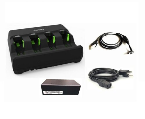 Zebra 3600 Battery Charger Kit Includes 4 Slot Charger/ Power Supply/ DC Line Cord & Ac Line Cord -0