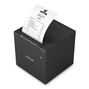 EPSON TM-M50II Black Ultra Compact Thermal Receipt Printer with Built-in USB & Ethernet. Power Supply & Cable Included.